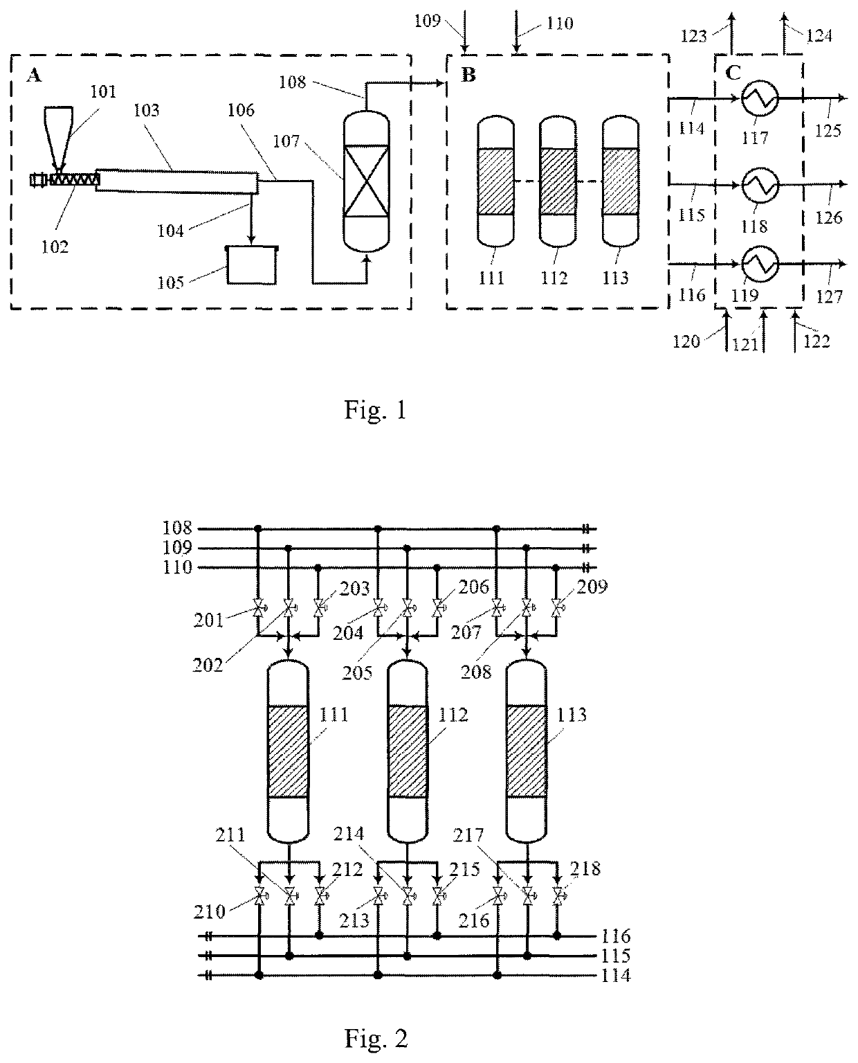 Device and method for generating high-purity hydrogen by biomass pyrolysis-chemical looping combustion