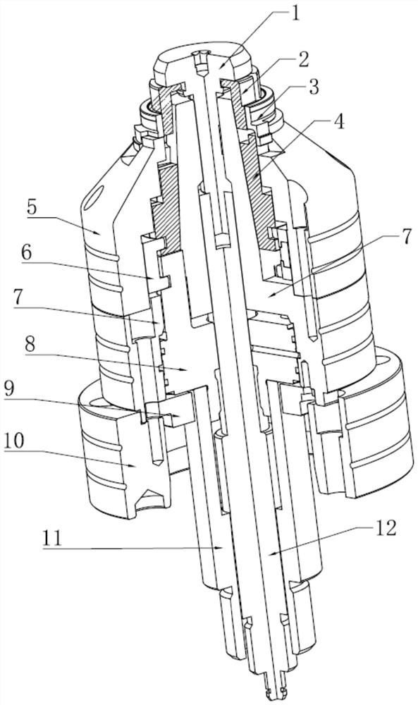 A double tension centering fixture