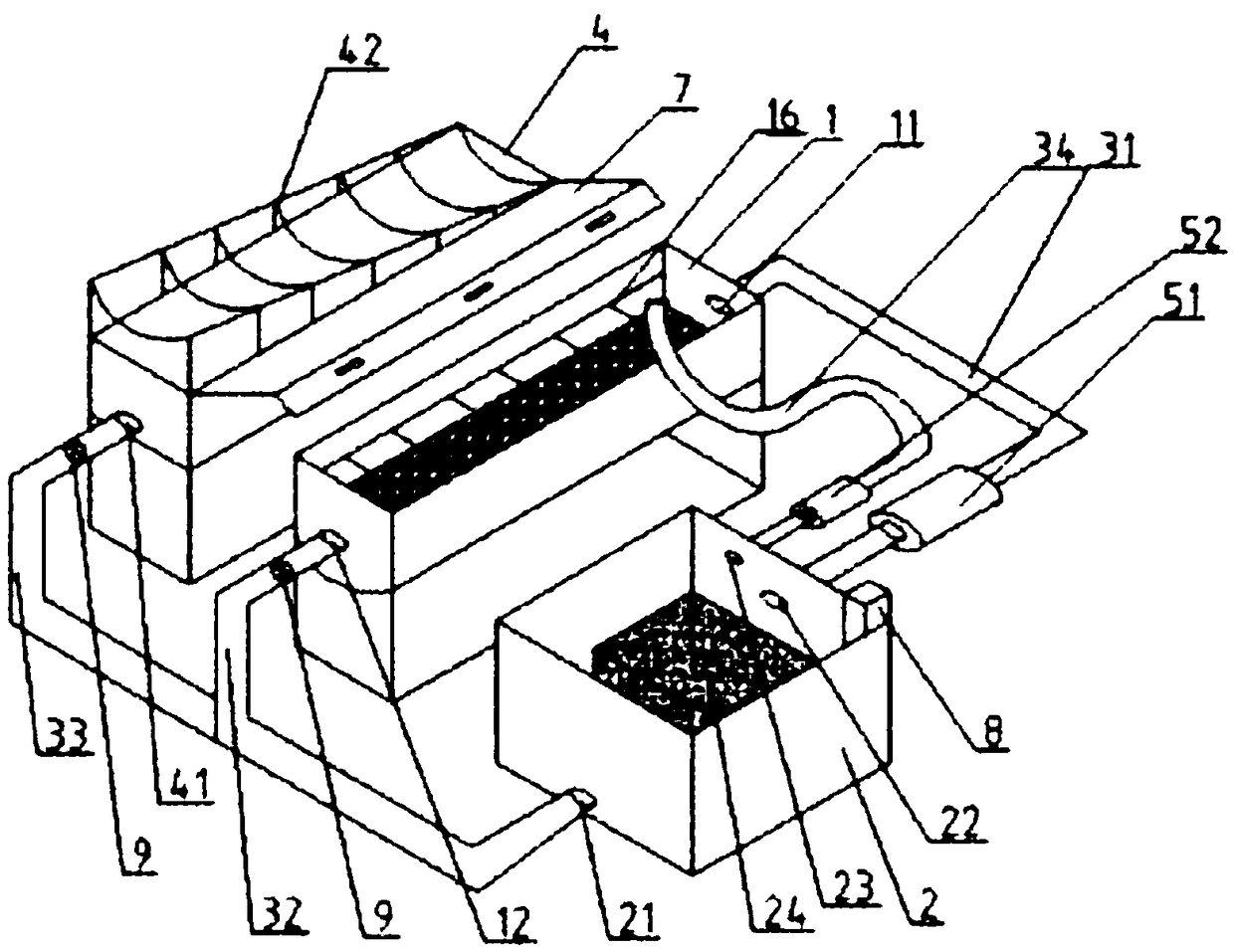 A steel pipe degreasing system