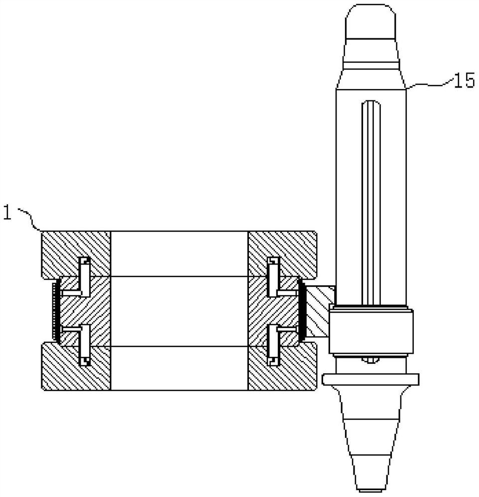 Gear ring forging die for staged forging and forging technology