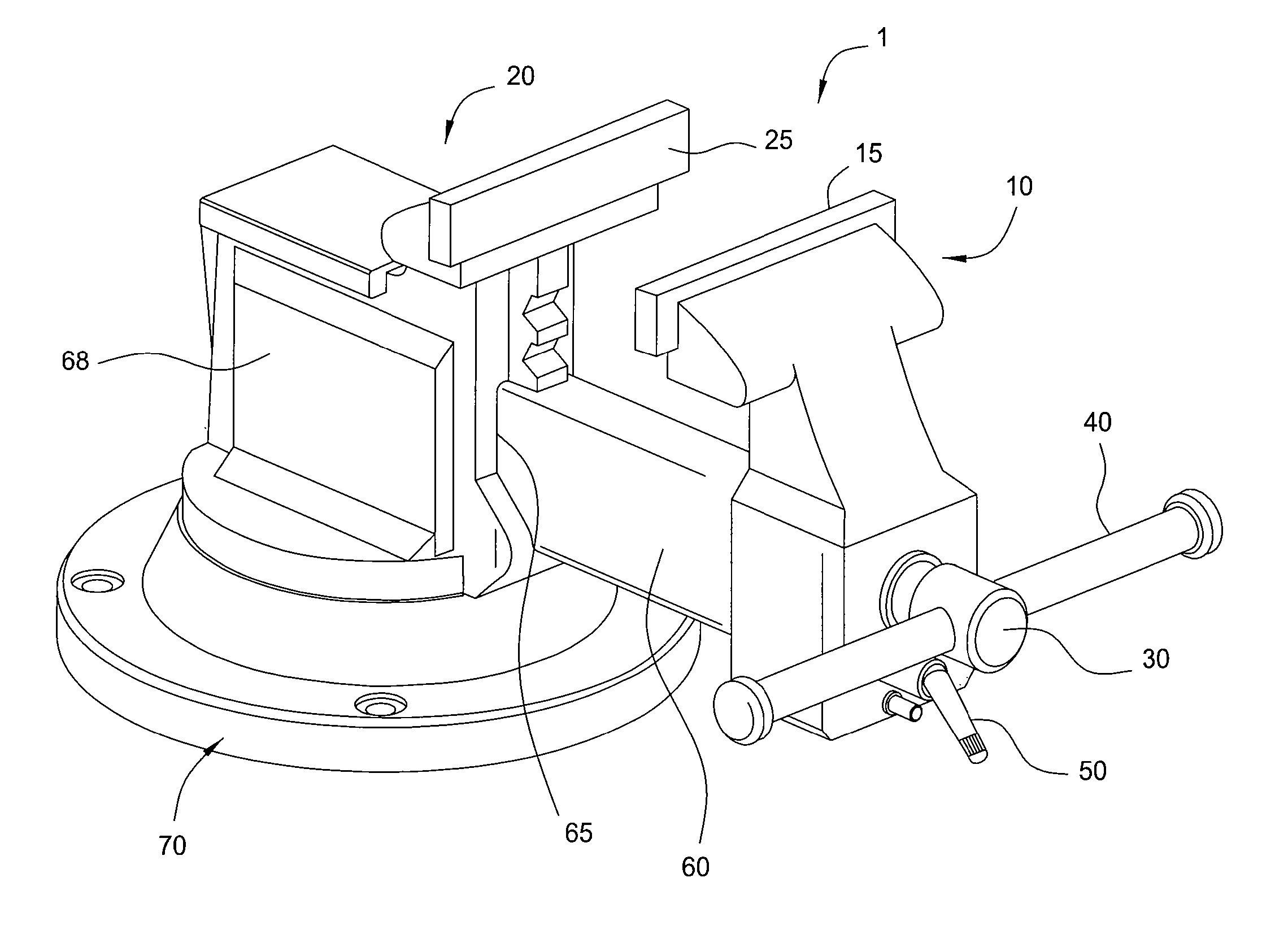 Vise with quick release feature
