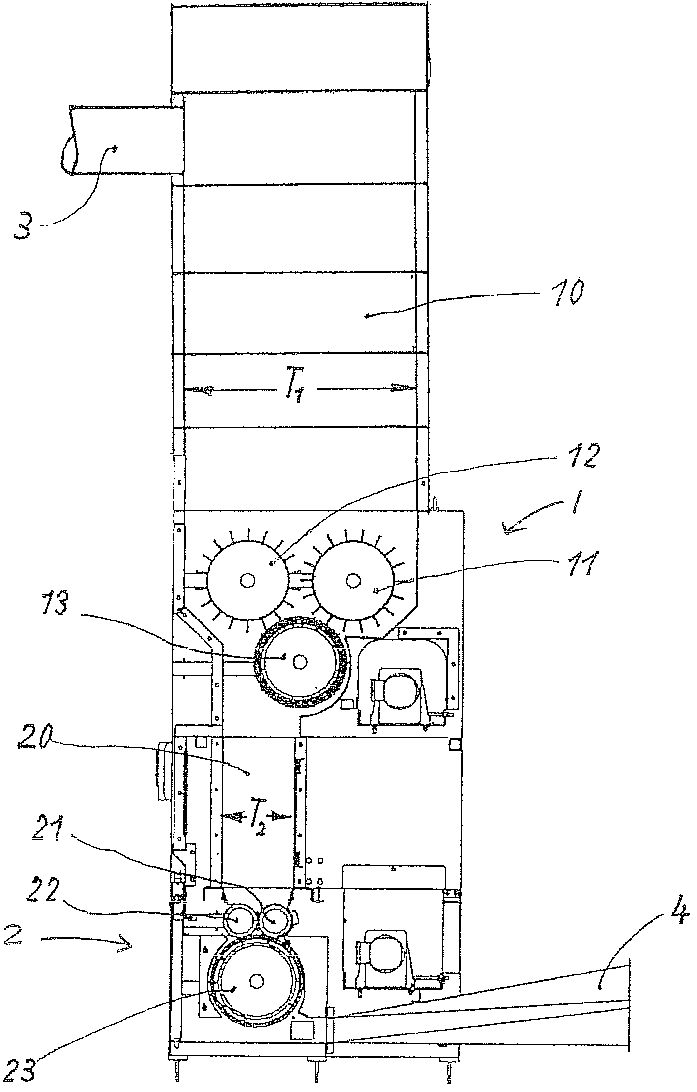 Procedure and system for opening and proportioning synthetic material