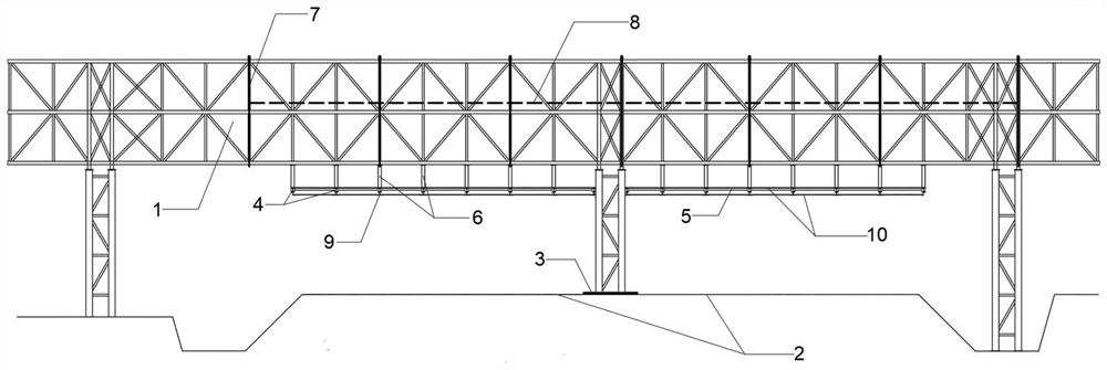 Construction method for installing advertising board without influencing normal passing of vehicle and application