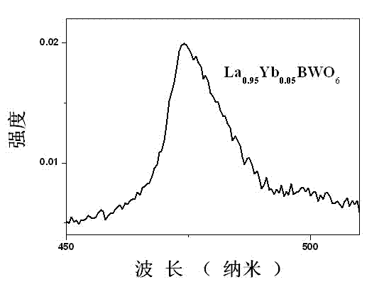 Yb&lt;3+&gt; activated boron tungstate up-conversion luminescent material and preparation method thereof