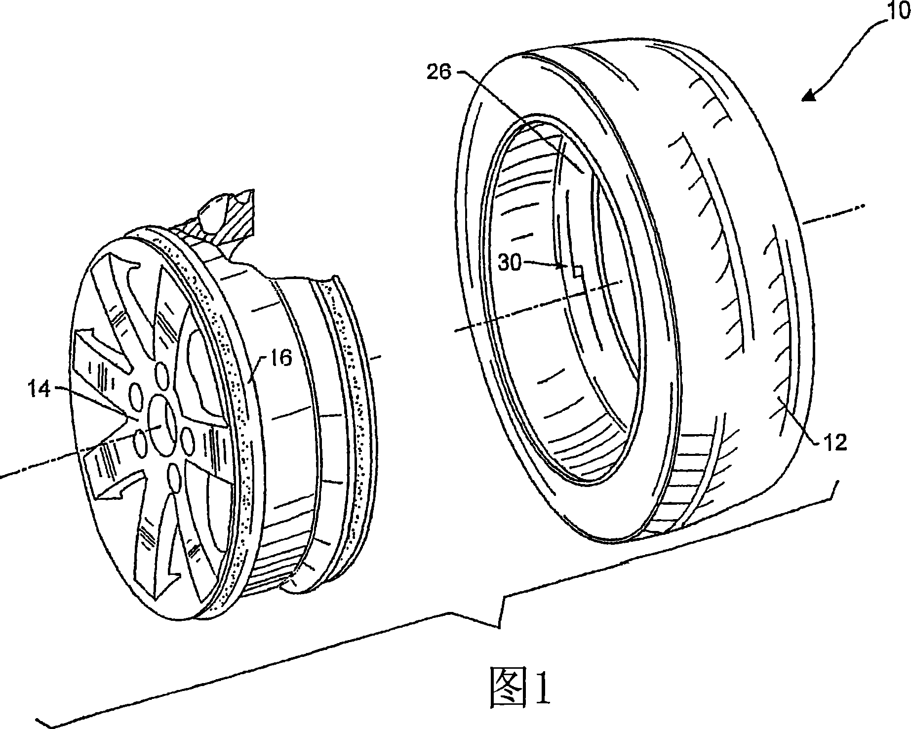Tyre electronic component with multi-frequency antenna