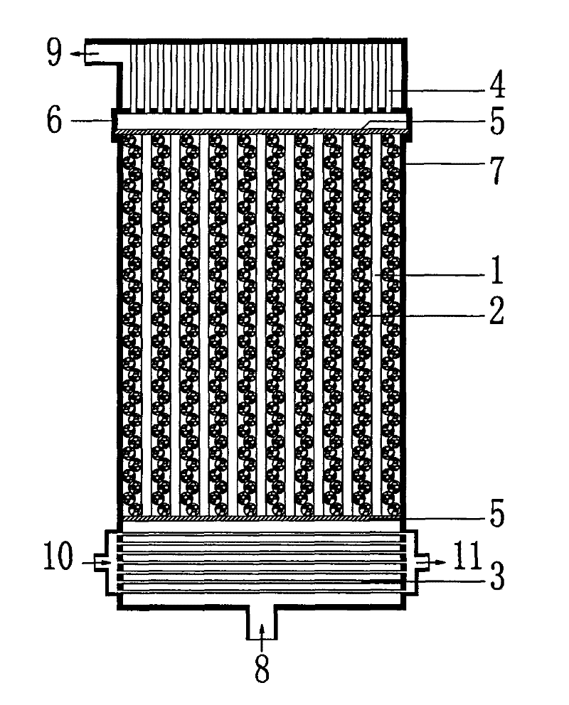 Hybrid artificial liver supporting system equipped with perforated brick type filling bracket type reactor