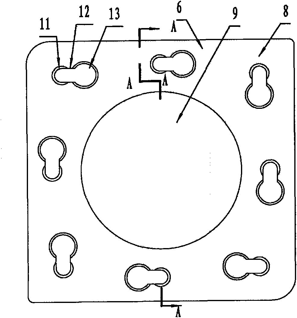 Mechanical connection structure and construction method for splicing precast square piles