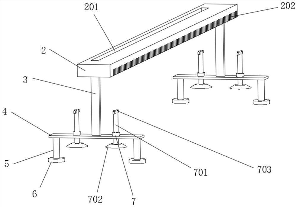 Pavement flatness detection device for road and bridge construction