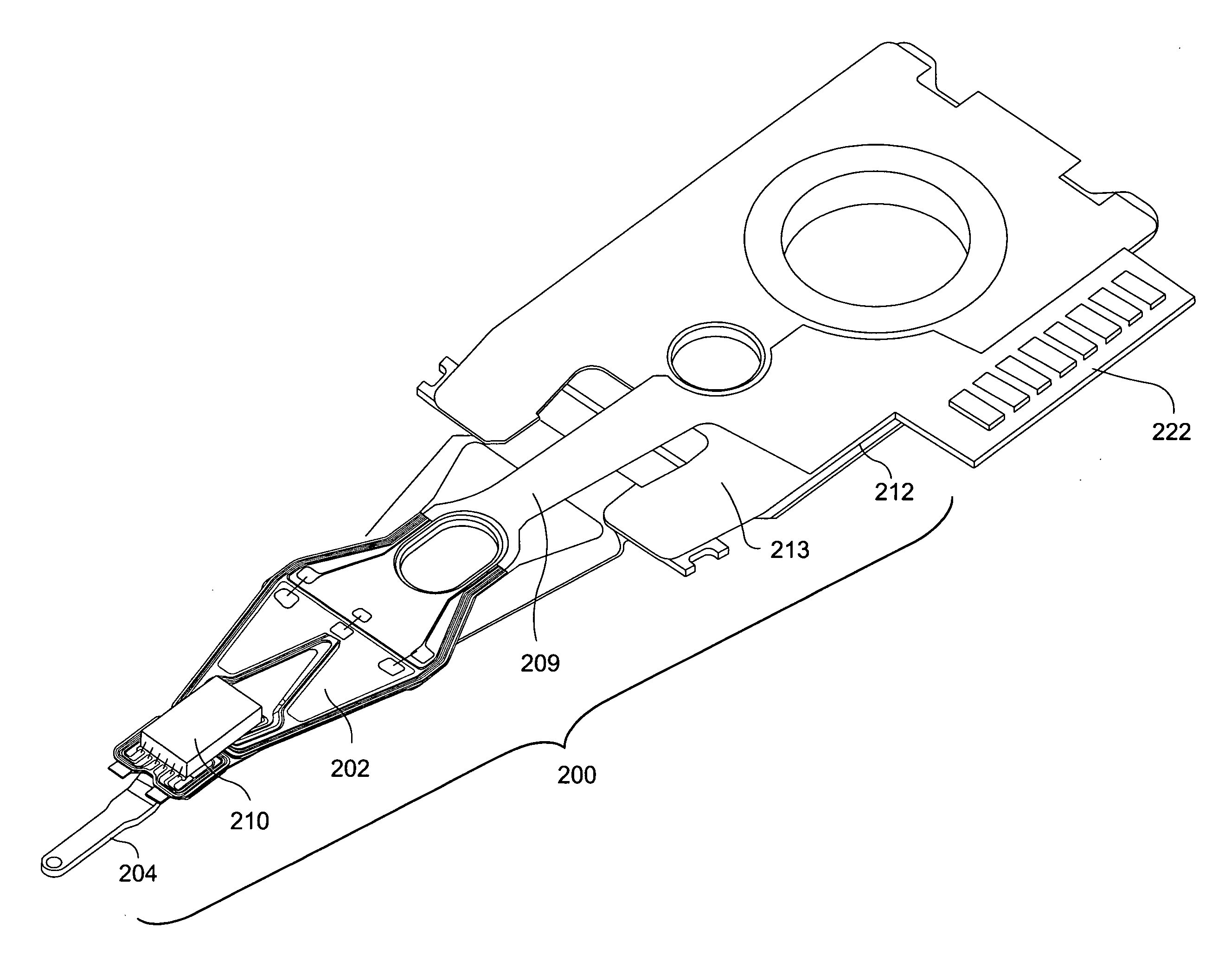 Head gimbal assembly for use in disk drive devices and method of making the same