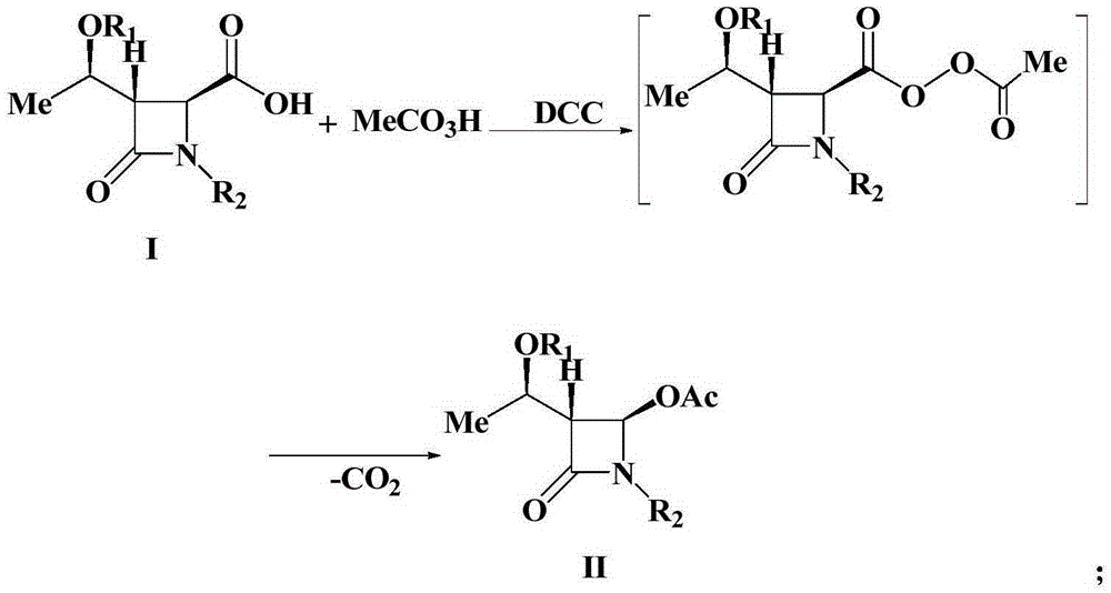 A kind of preparation method of 4-acetoxy-2-azetidinone compound