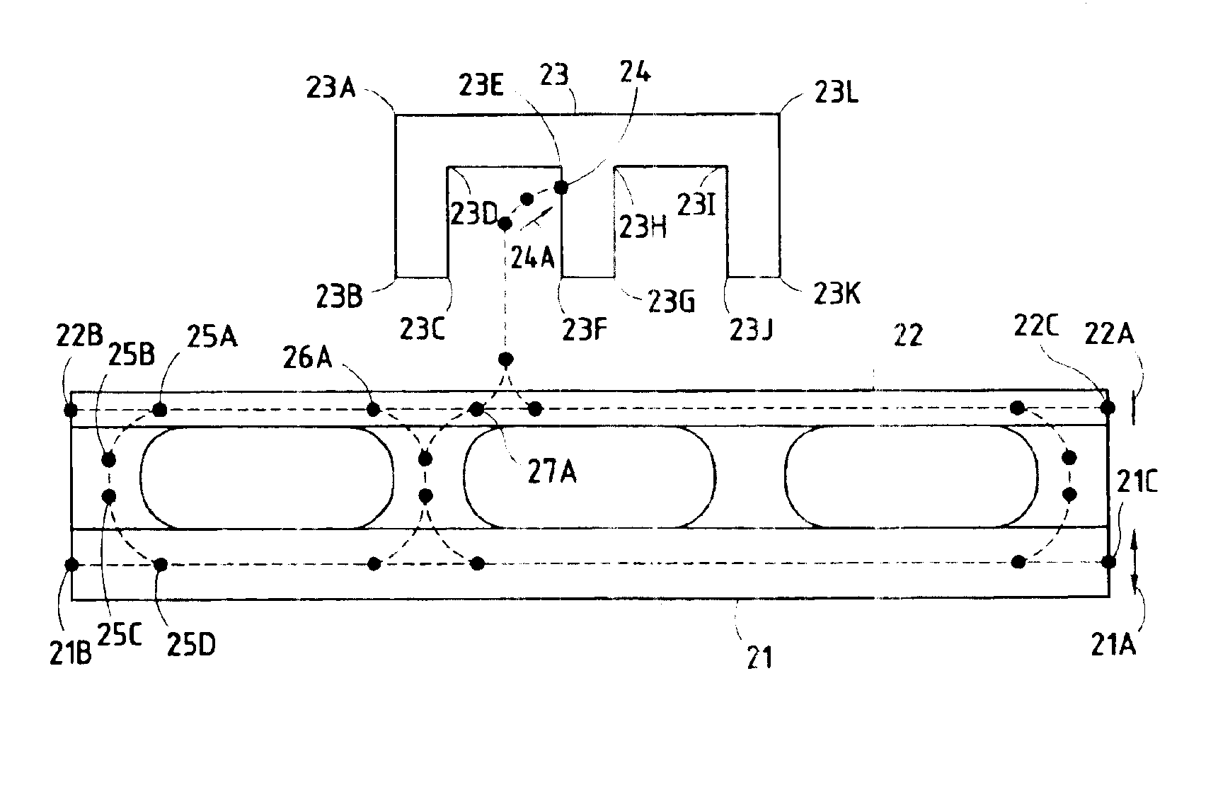 Airport map system with compact feature data storage