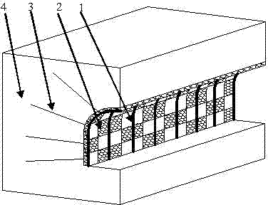 Anti-erosion support structure with coupling effect of thin-walled metal structure and roadway anchorage surrounding rock