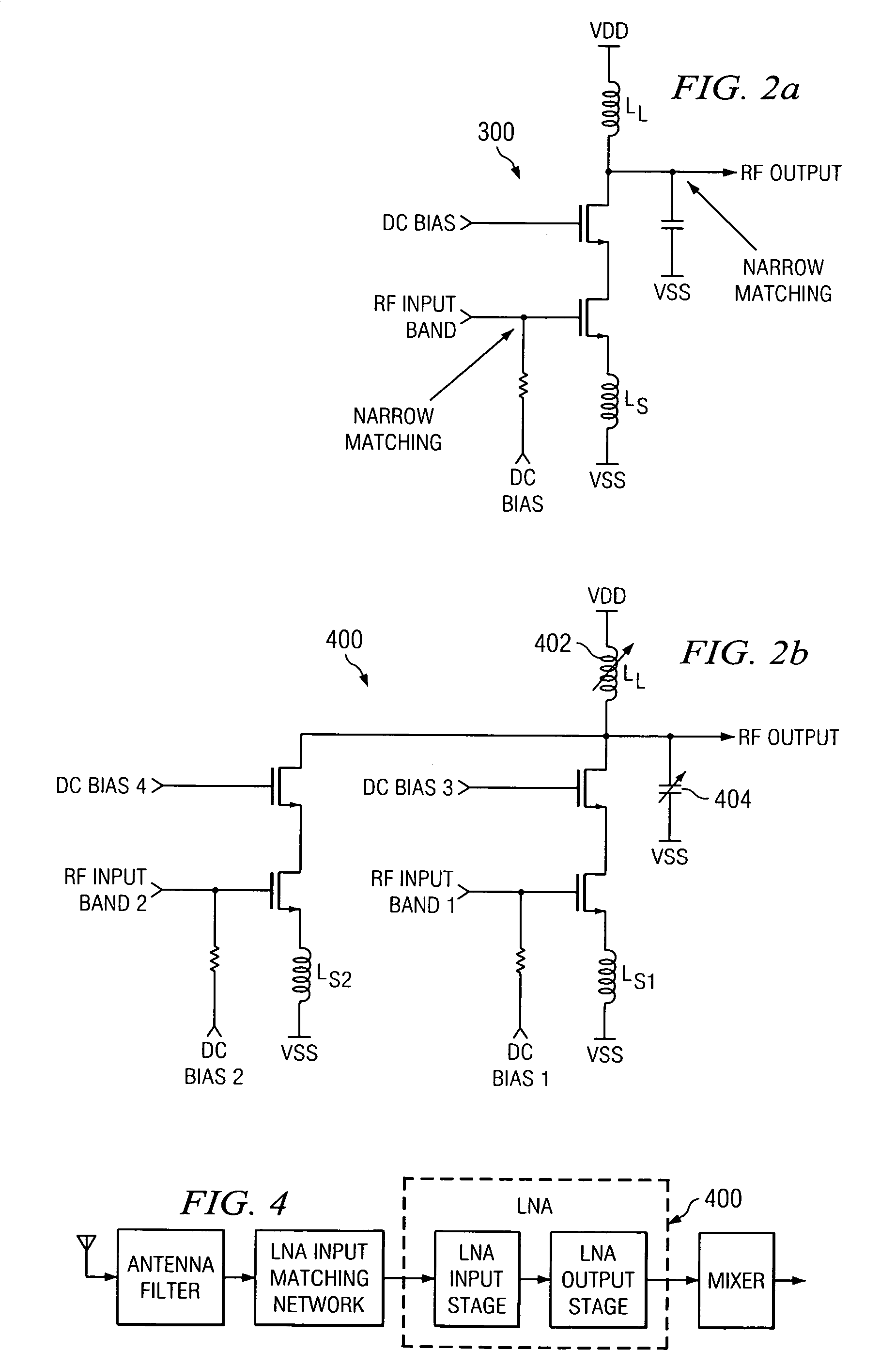 Multi-band low noise amplifier system