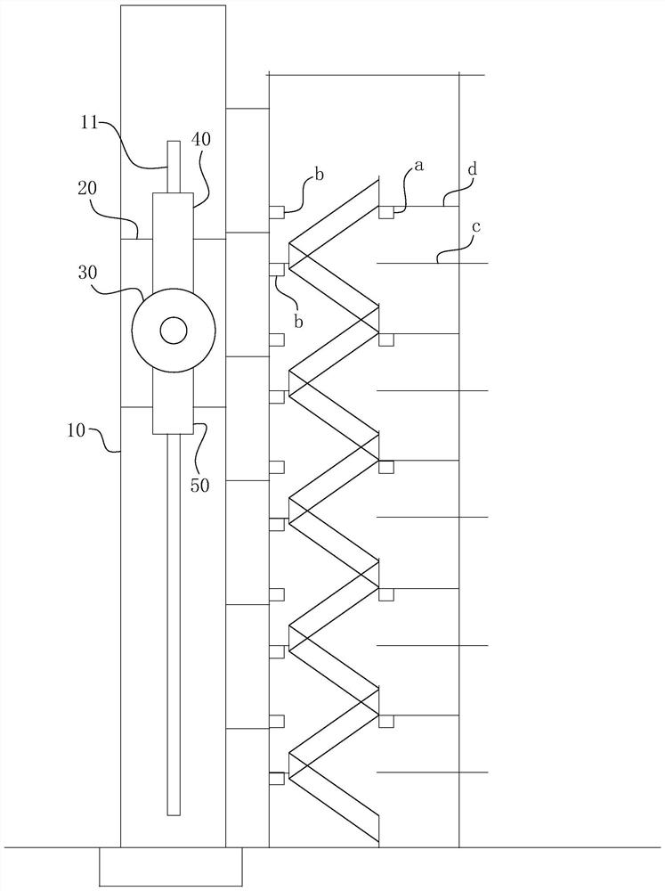 Externally added elevator system for existing building and control method of externally added elevator system