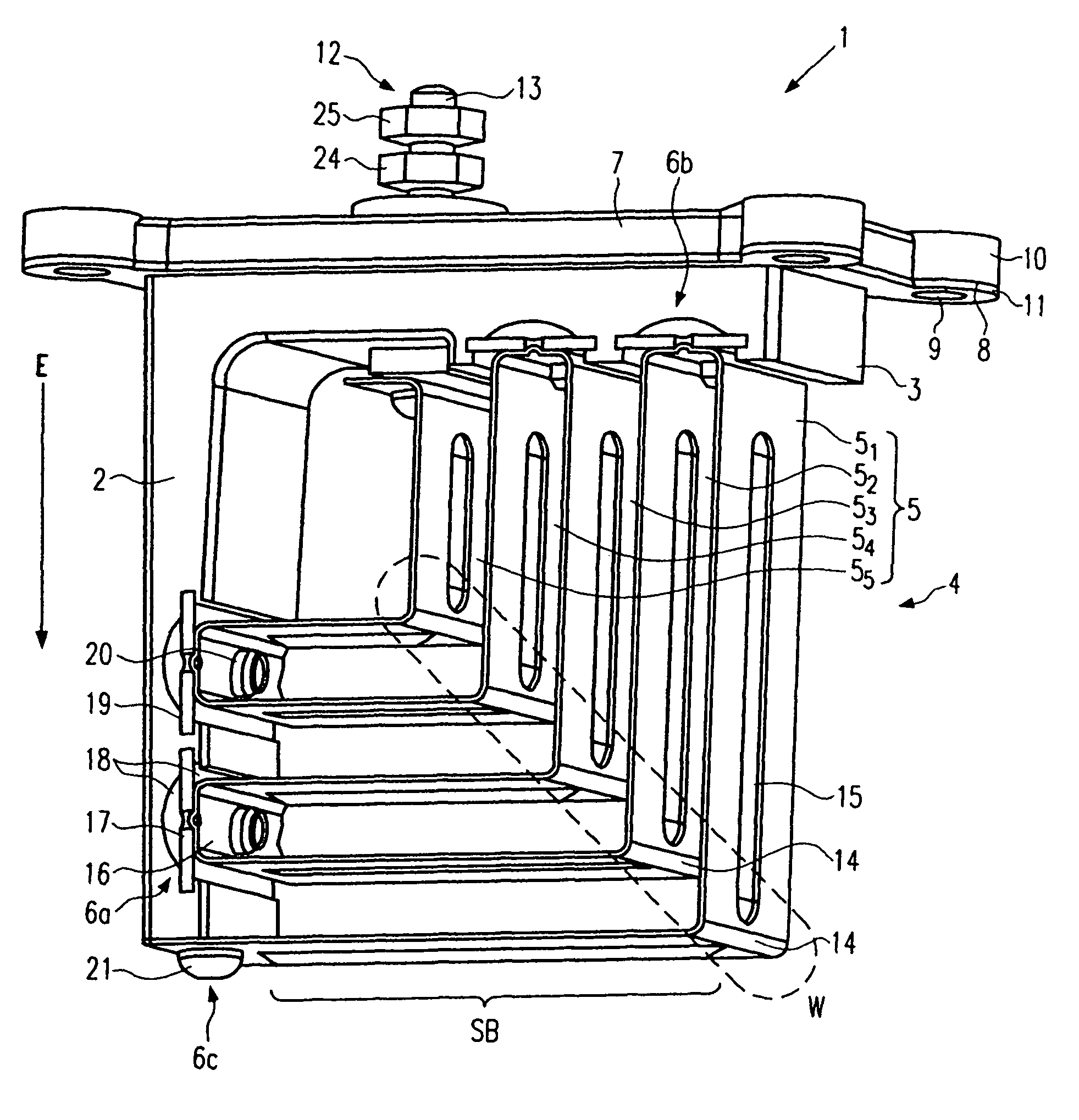 Heating flange with geometrically stable structure