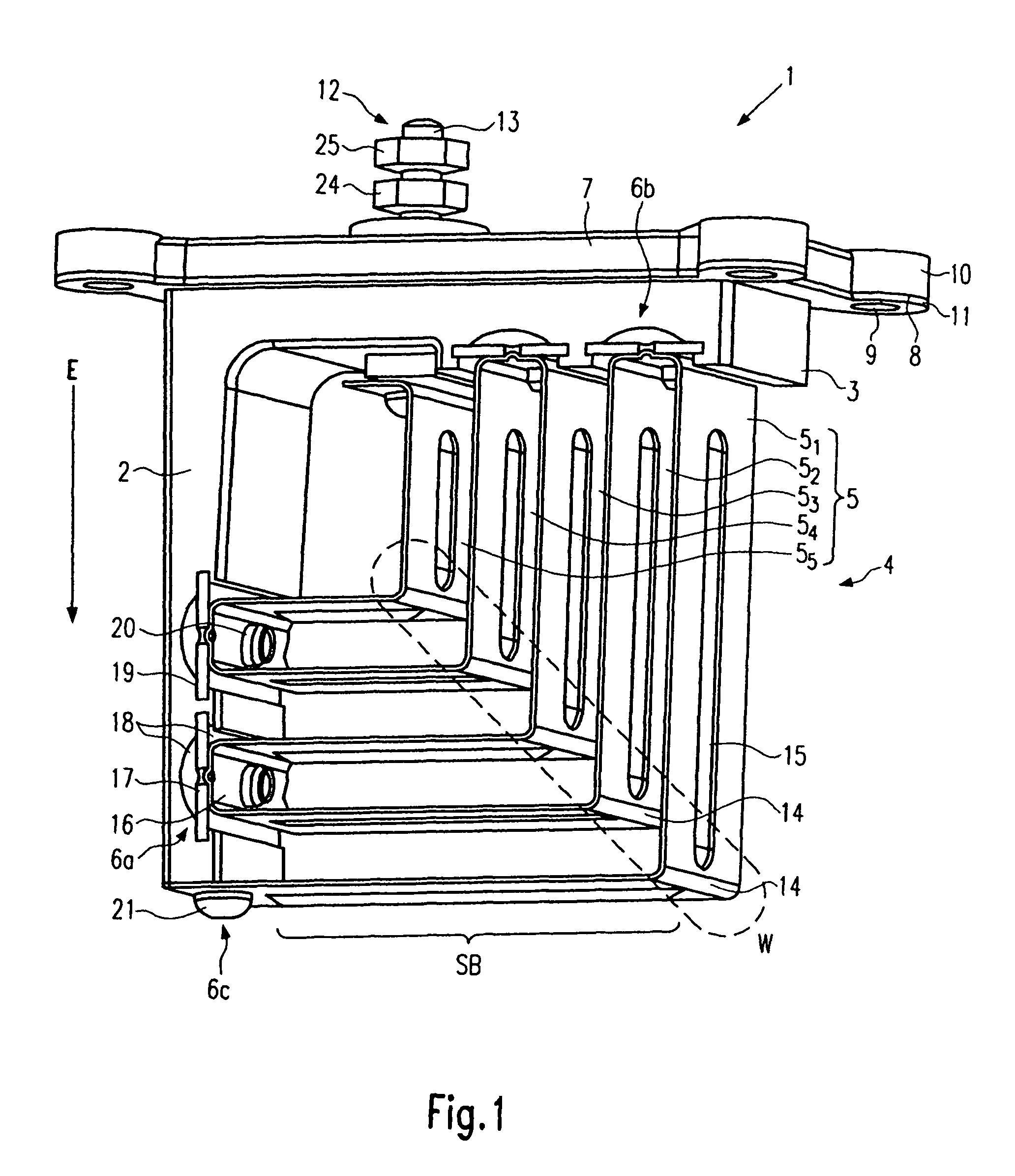 Heating flange with geometrically stable structure