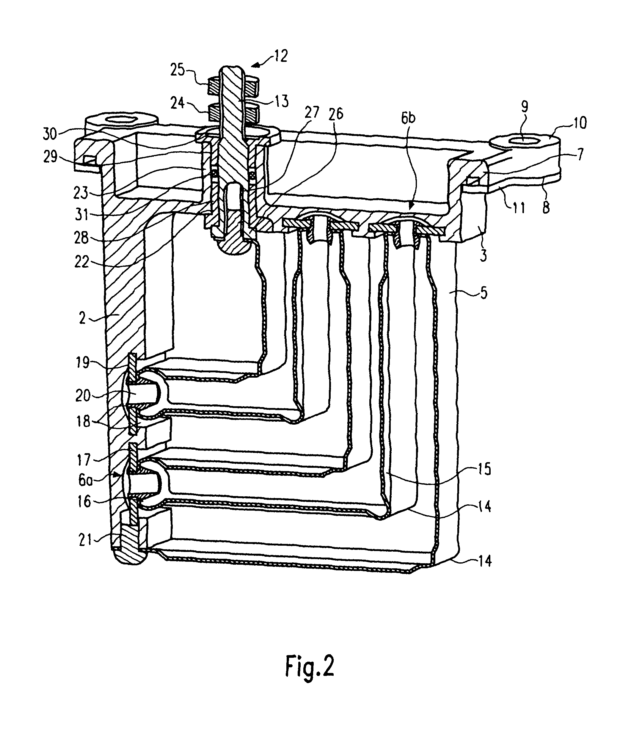 Heating flange with geometrically stable structure