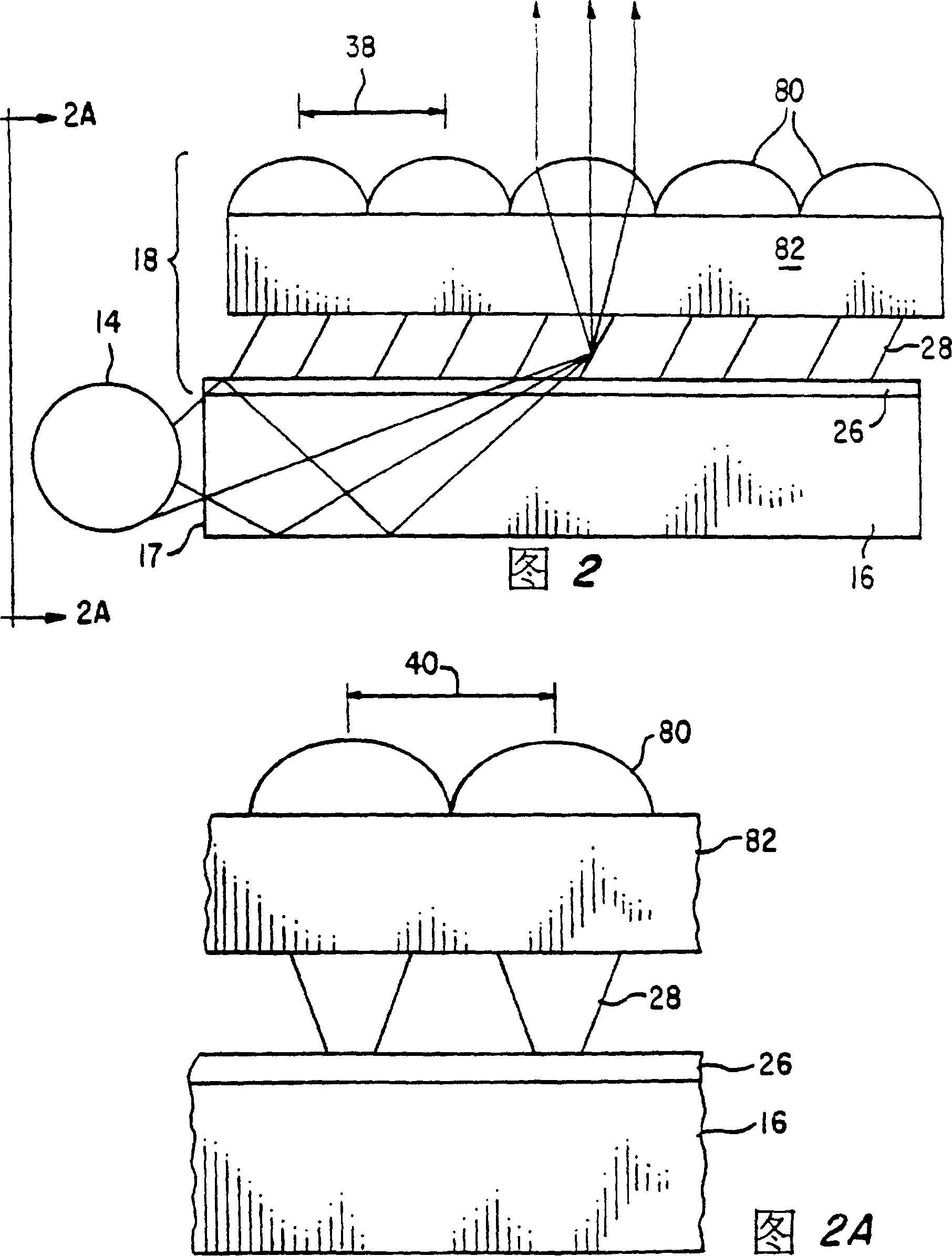 Illumination system employing array of microprisms