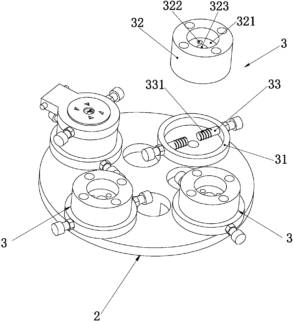 Formation device of full-automatic fan motor assembly equipment