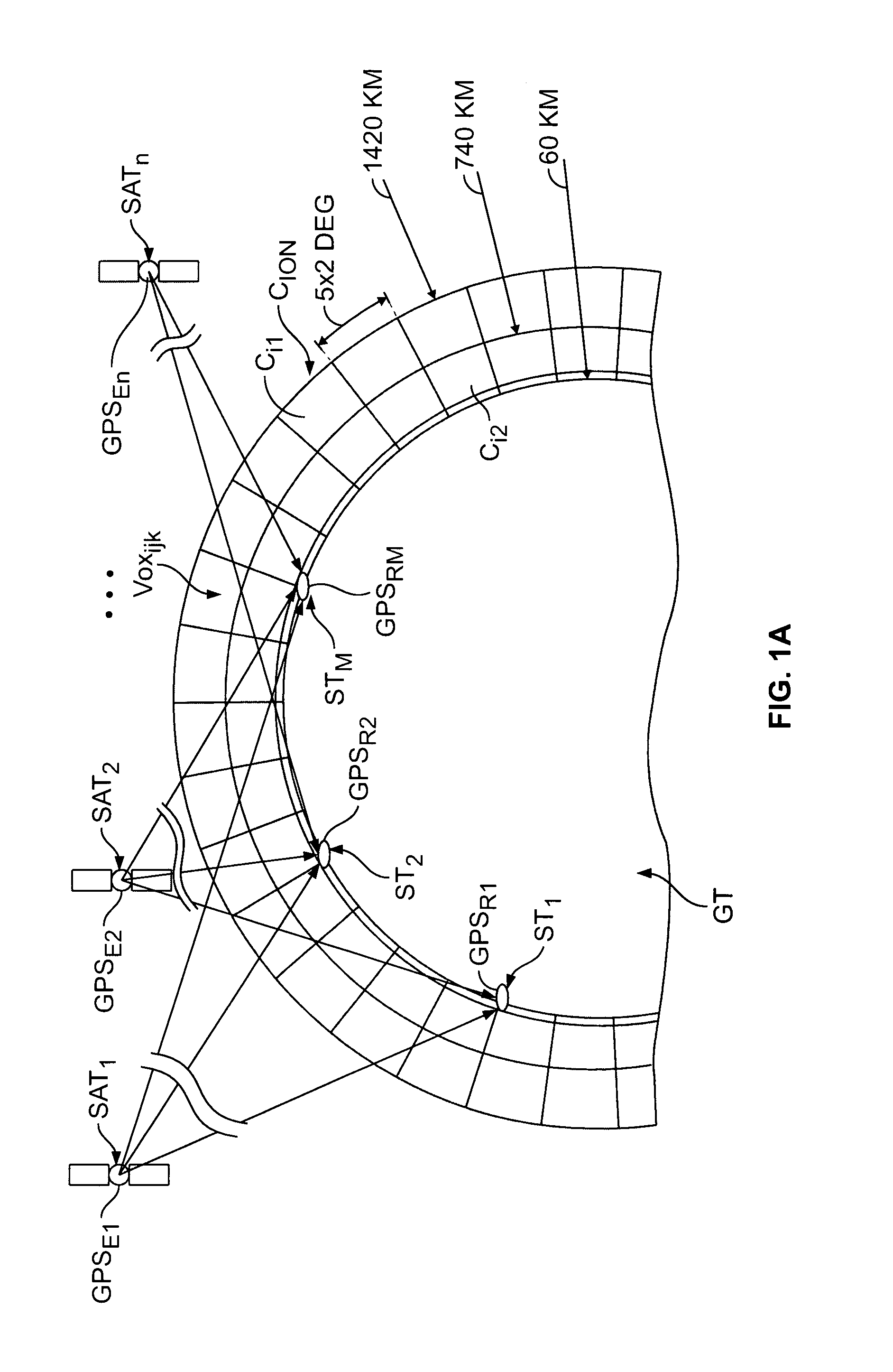 Method and system for real time navigation using satellite transmitted three-carrier radio signals and ionospheric corrections