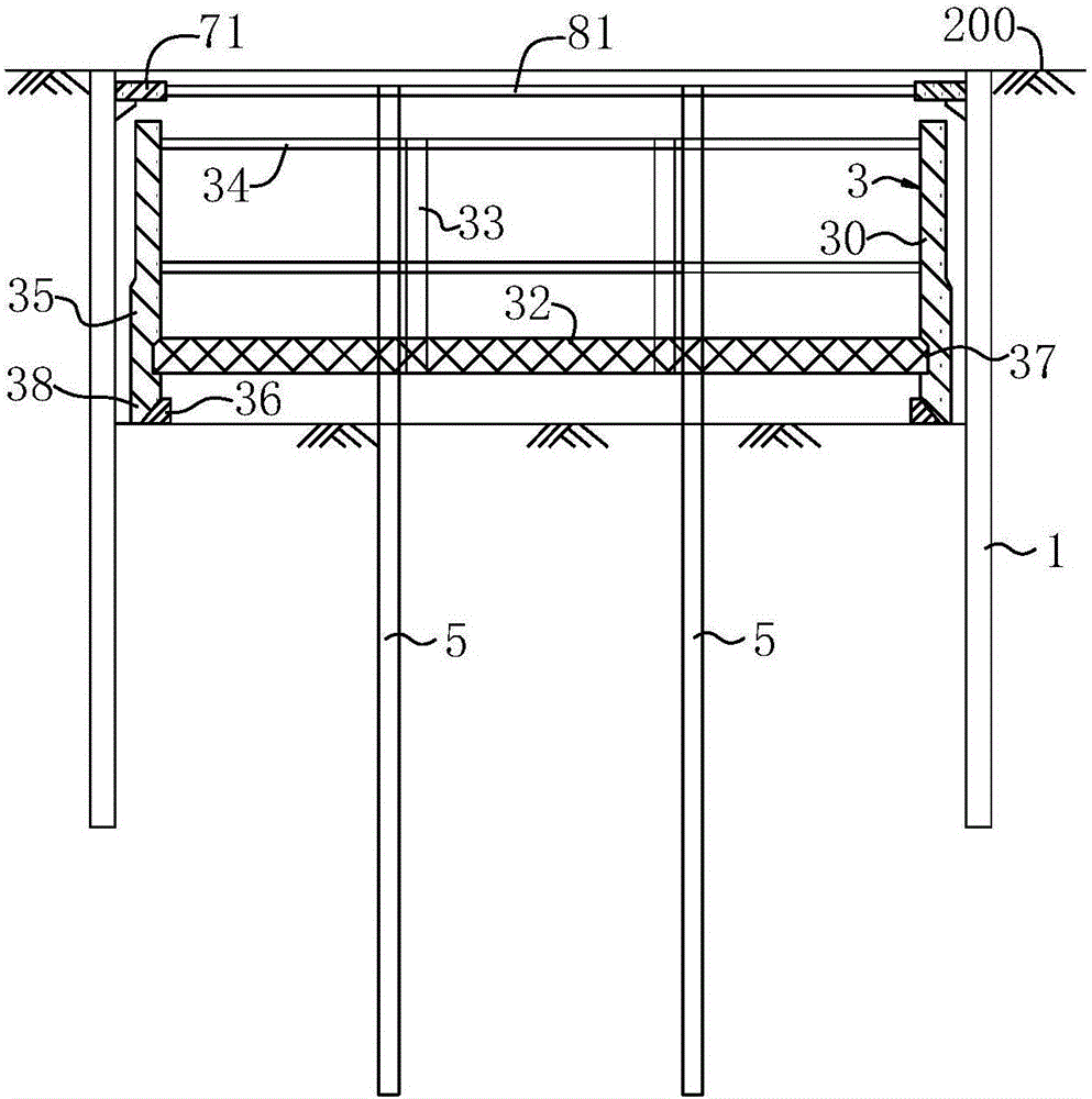 Steel sheet pile and open caisson combined underground garage and construction method thereof