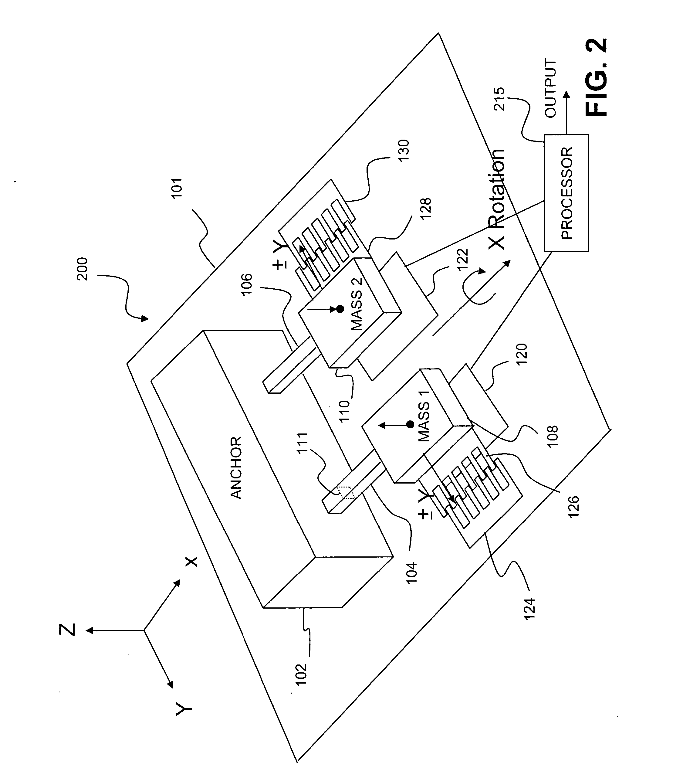 Combined gyroscope and 2-axis accelerometer