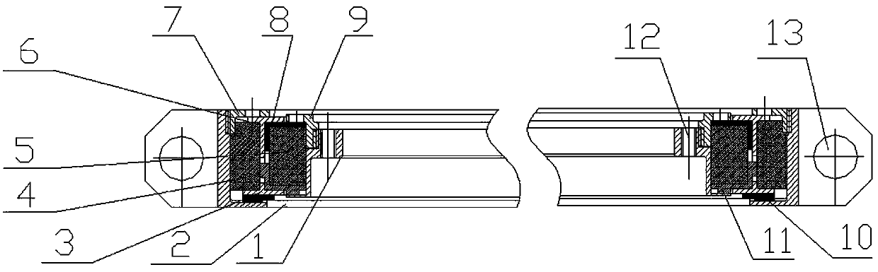 Shaft end metal shock absorber