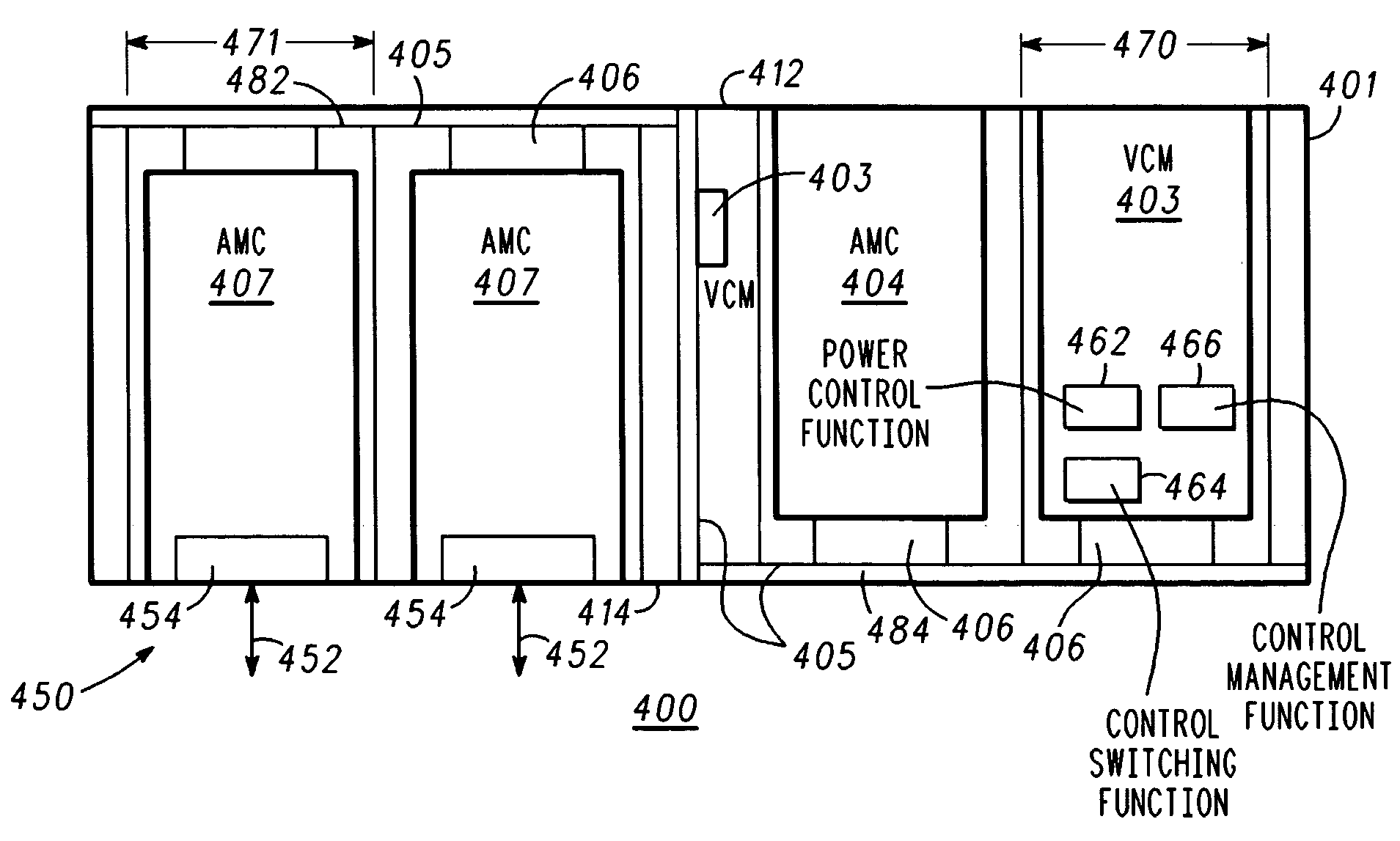 Monolithic backplane having a first and second portion