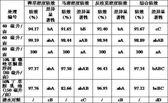 Herbicide with broad-spectrum weeding effect