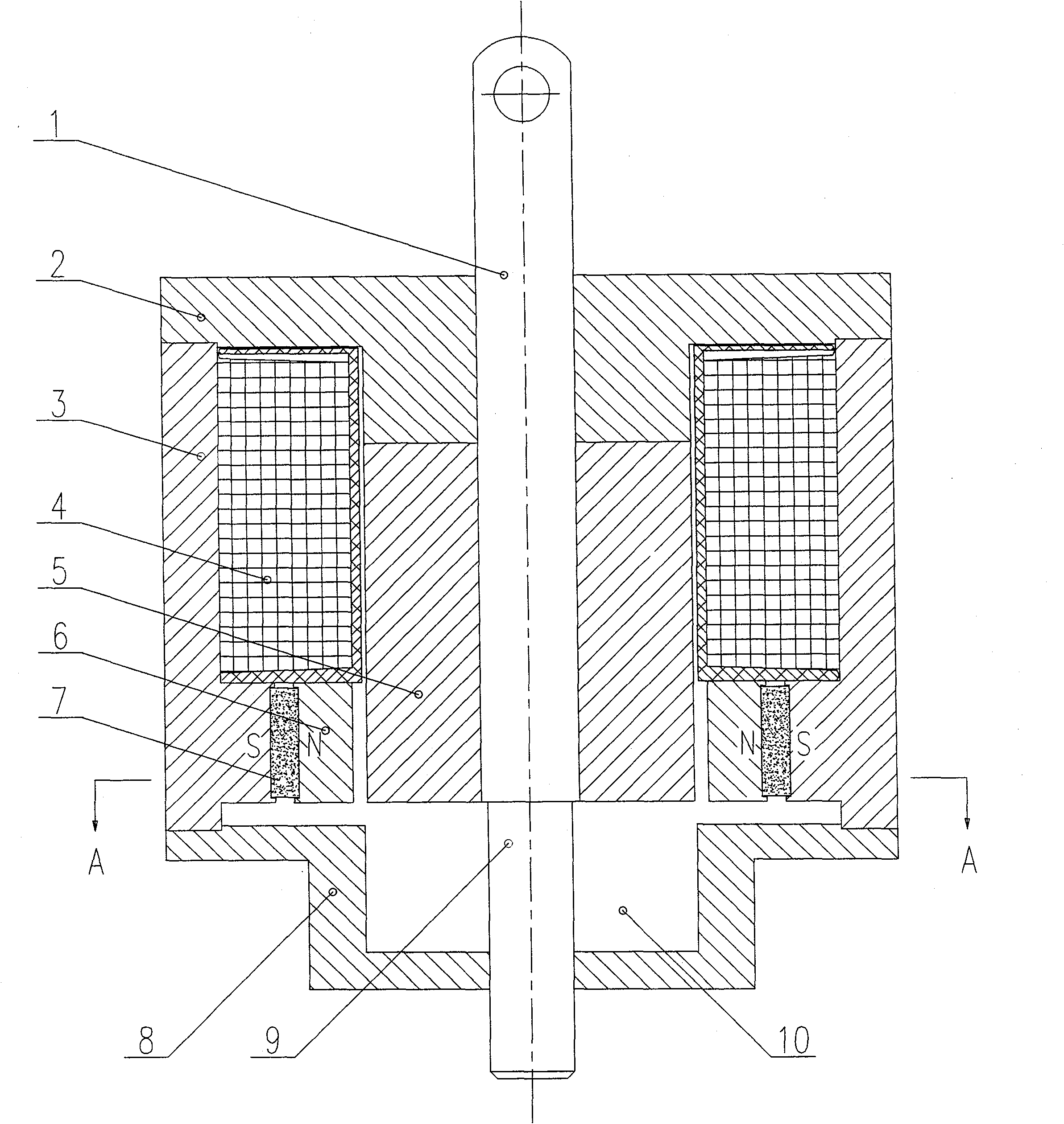 Permanent magnet operating mechanism with air opening damping device for high-voltage and low-voltage switches
