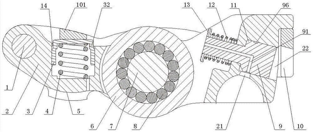 A self-lubricating two-stage variable vvl rocker arm