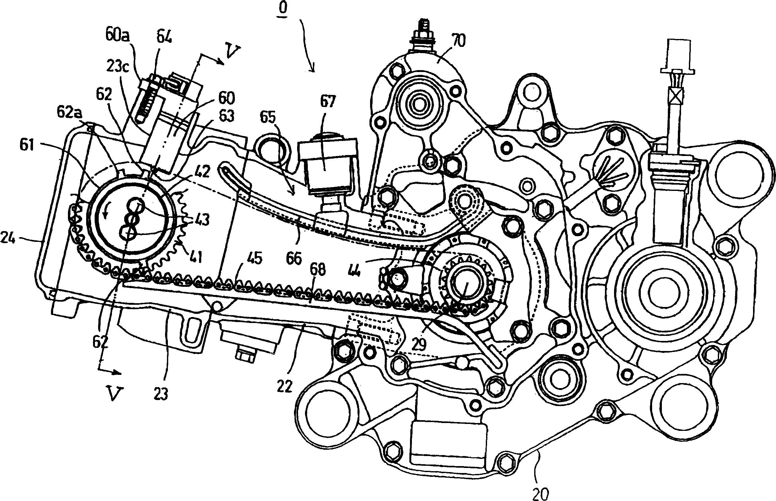 Cam shaft angle sensor mounting structure of IC engine
