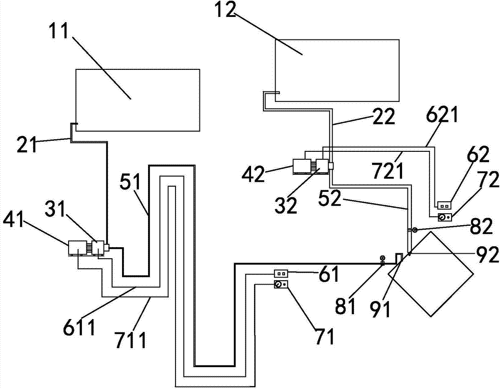 Automatic mortar conveying system applied to large hydropower station and construction method thereof