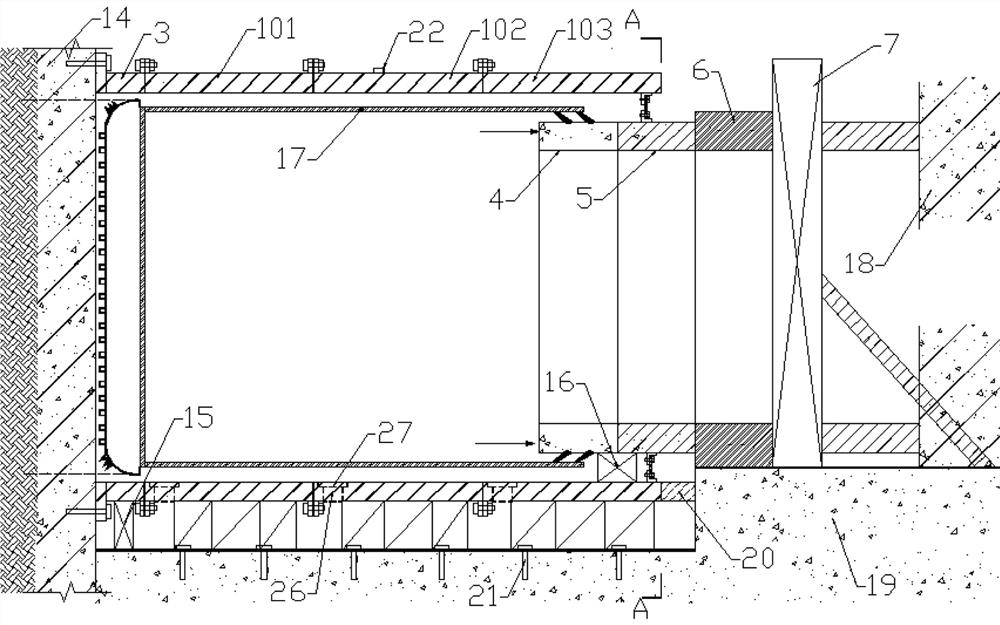 Shield launching flexible connecting steel sleeve mechanism and construction method thereof