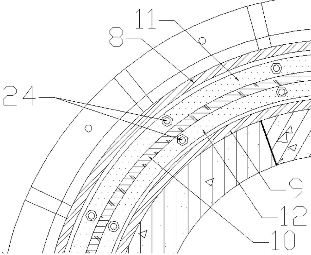 Shield launching flexible connecting steel sleeve mechanism and construction method thereof