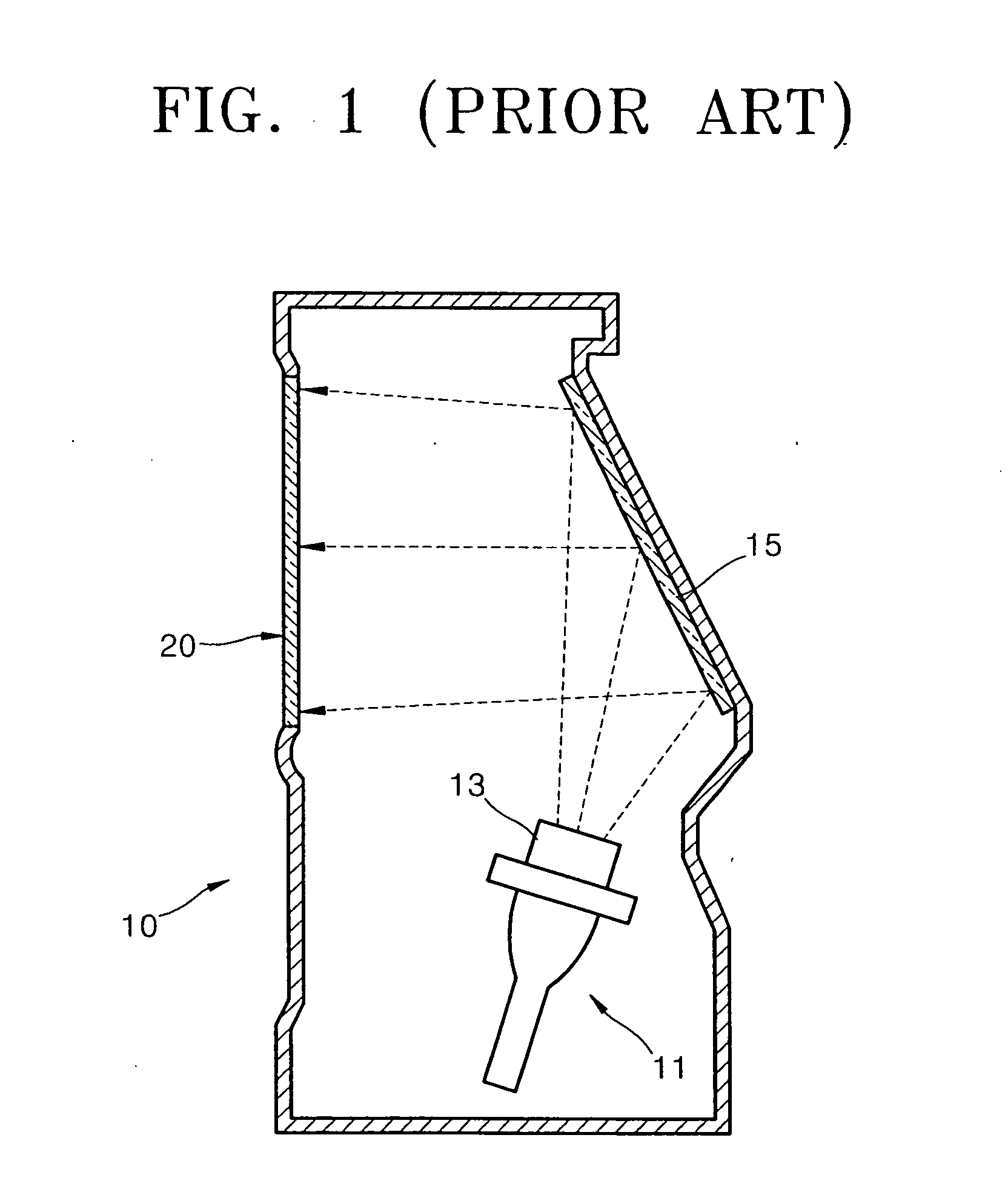 Image display screen having wide vertical and horizontal viewing angles and projection television including the same