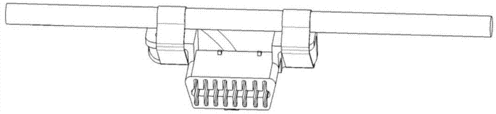 An automobile diagnostic interface fixing structure fixed on the electrical box body