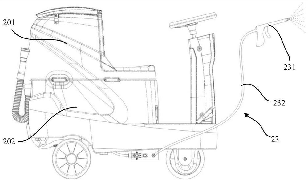 Electric disinfection vehicle