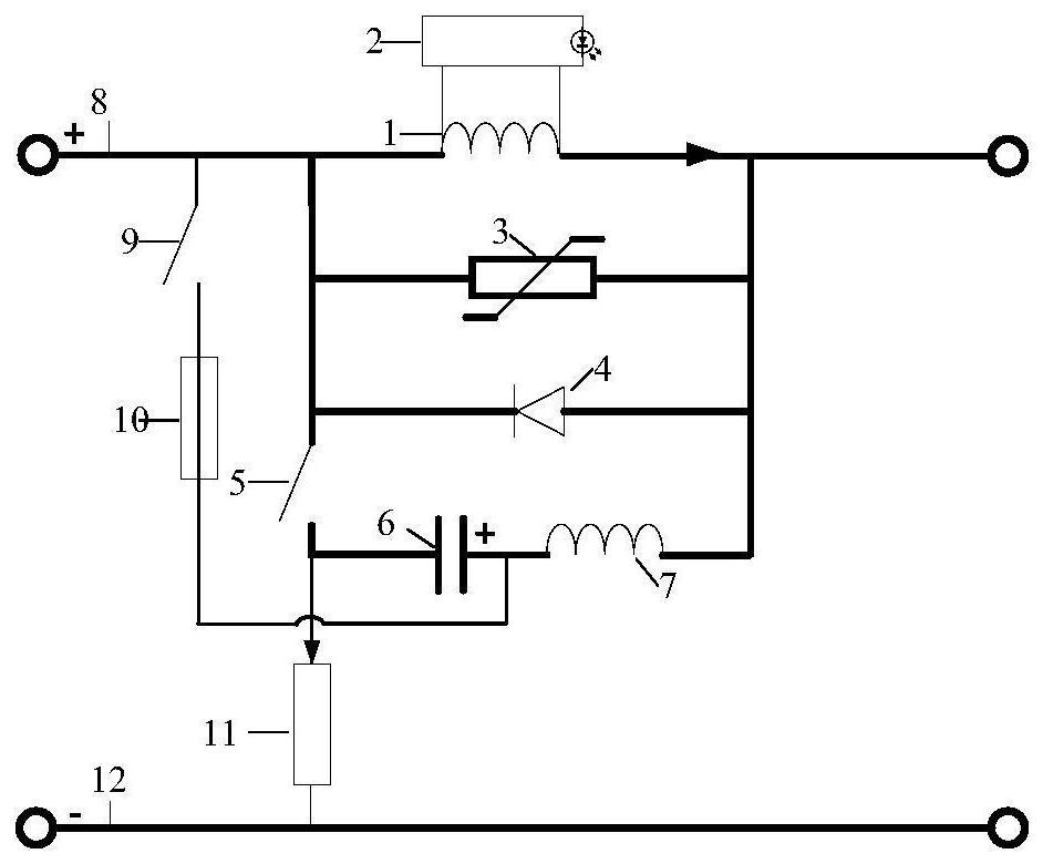 Short-circuit current self-driven current-limiting direct-current circuit breaker