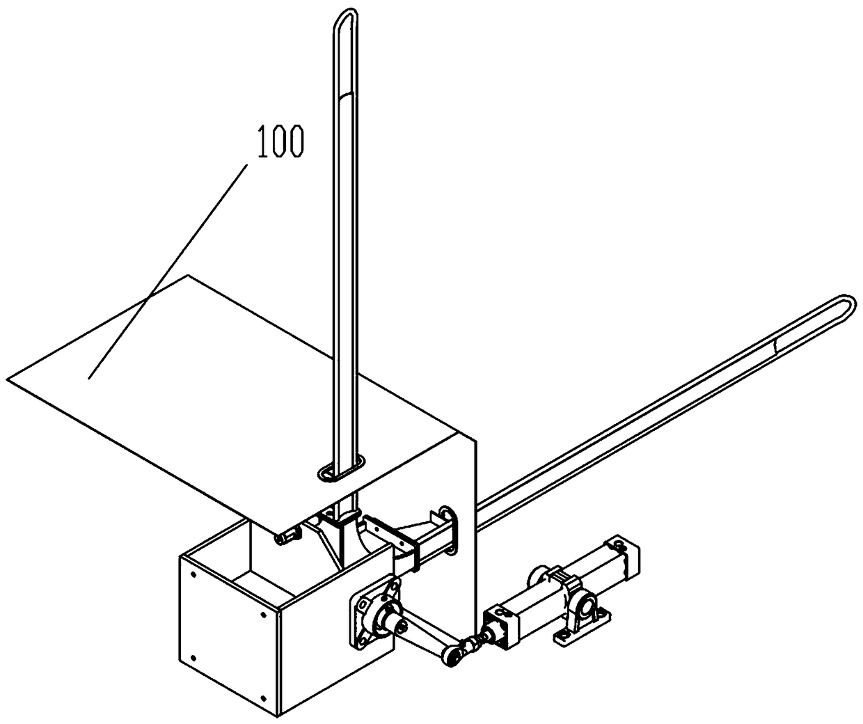 A bag feeding mechanism for taking bags from hanging bags