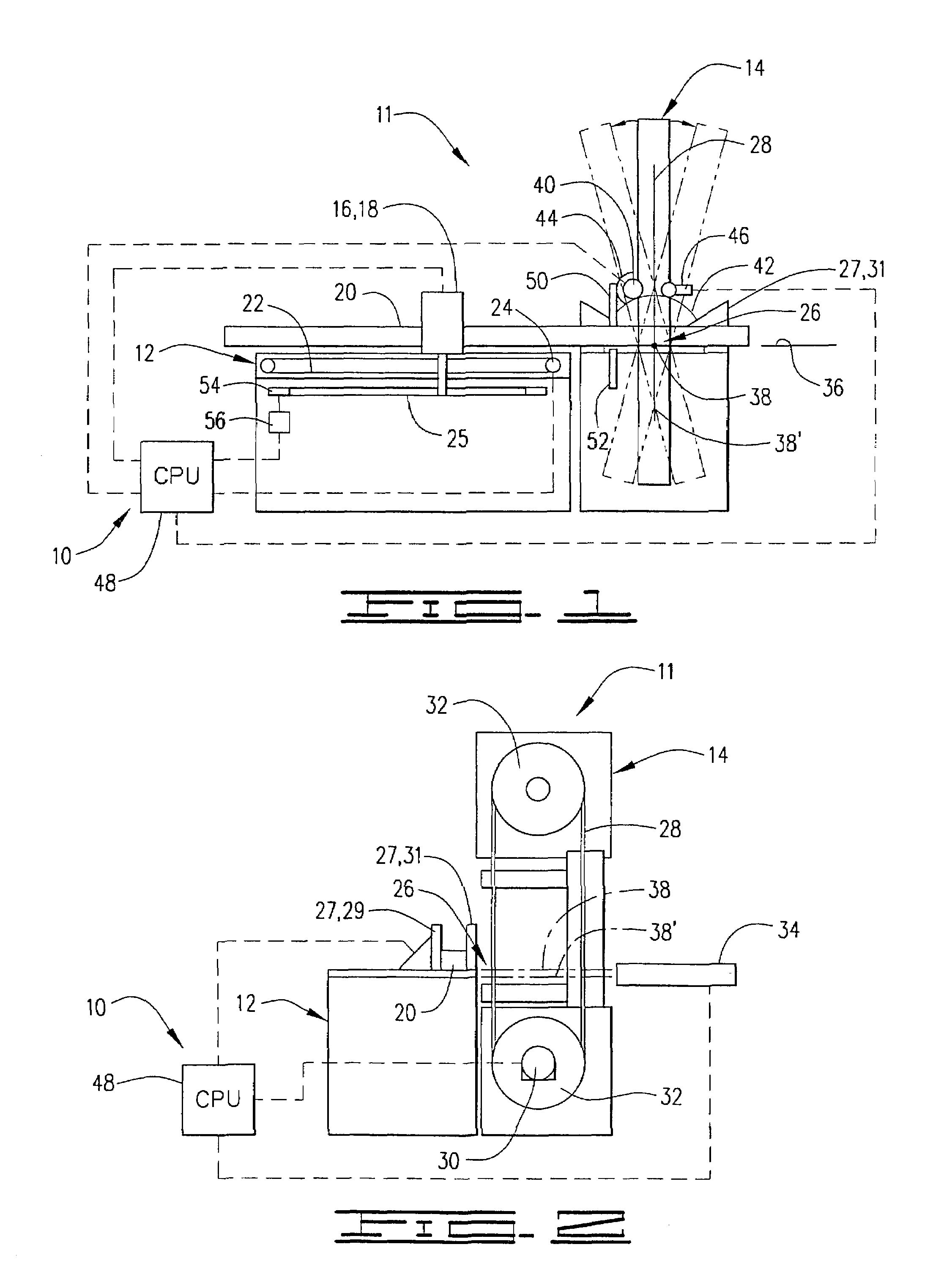 Active measurement and control system for a material cutting apparatus