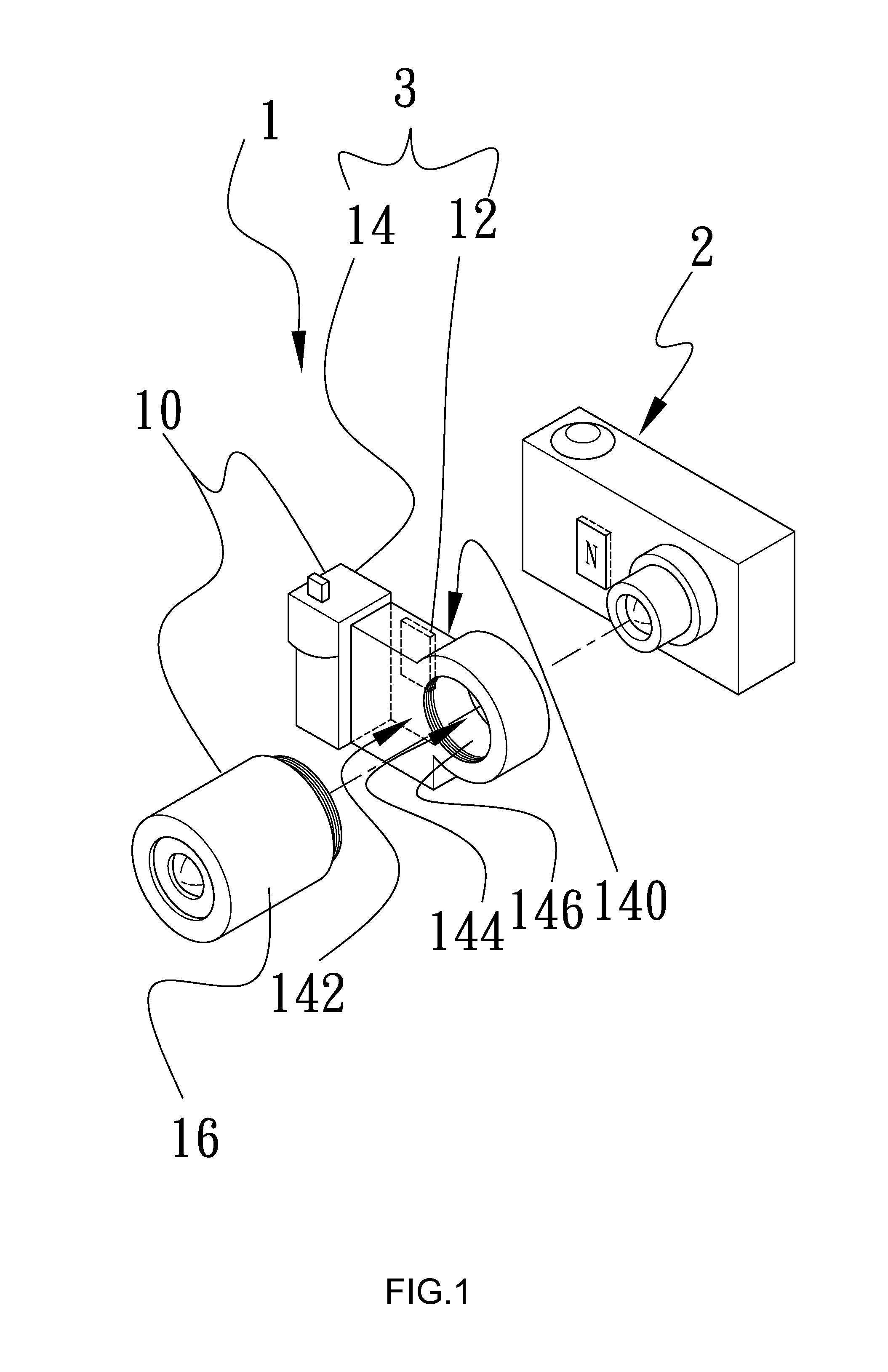 Lens connection module and connection adapter for same