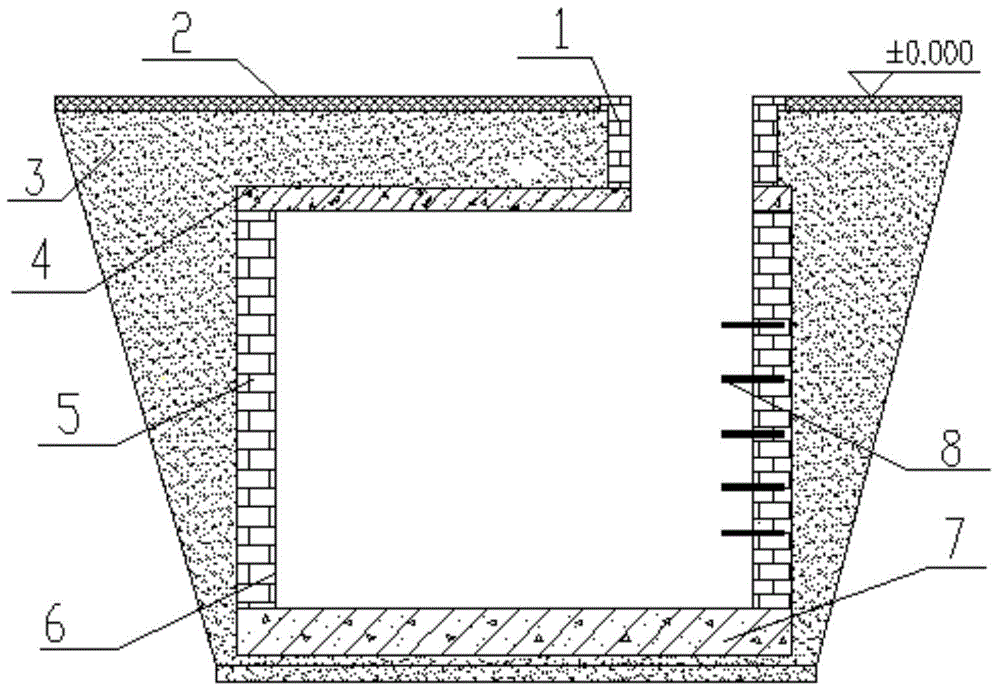 Non-excavation leaking inspection well repairing method and repairing structure