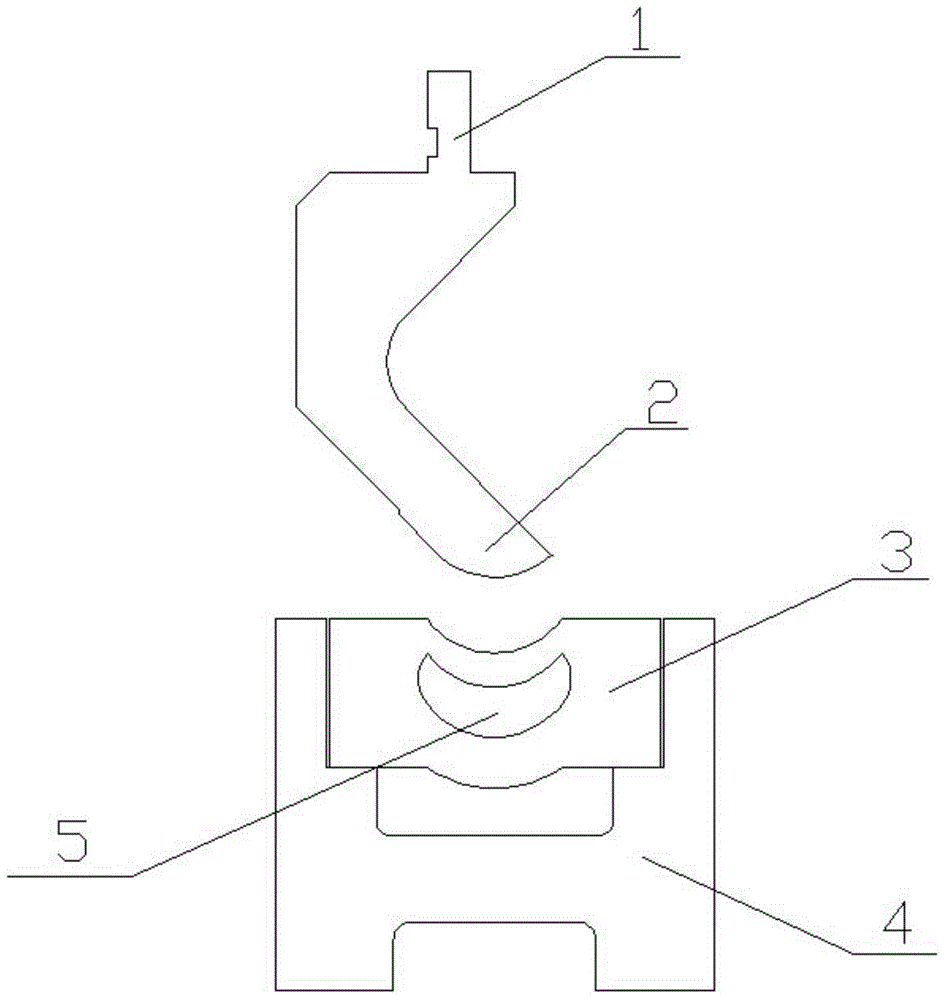 Application method of bending machine die capable of machining multi-radian circular face
