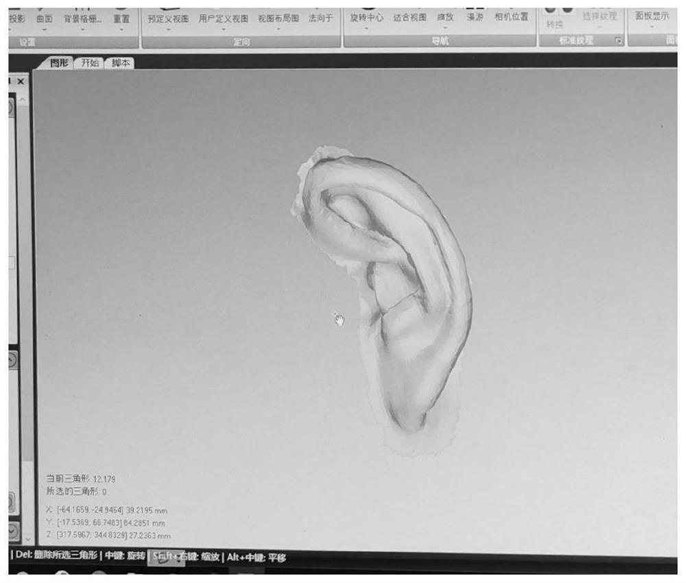 Digital decorative false ear forming method