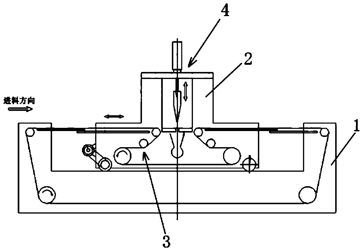 Continuous slab cutting device and method for cutting continuous slab