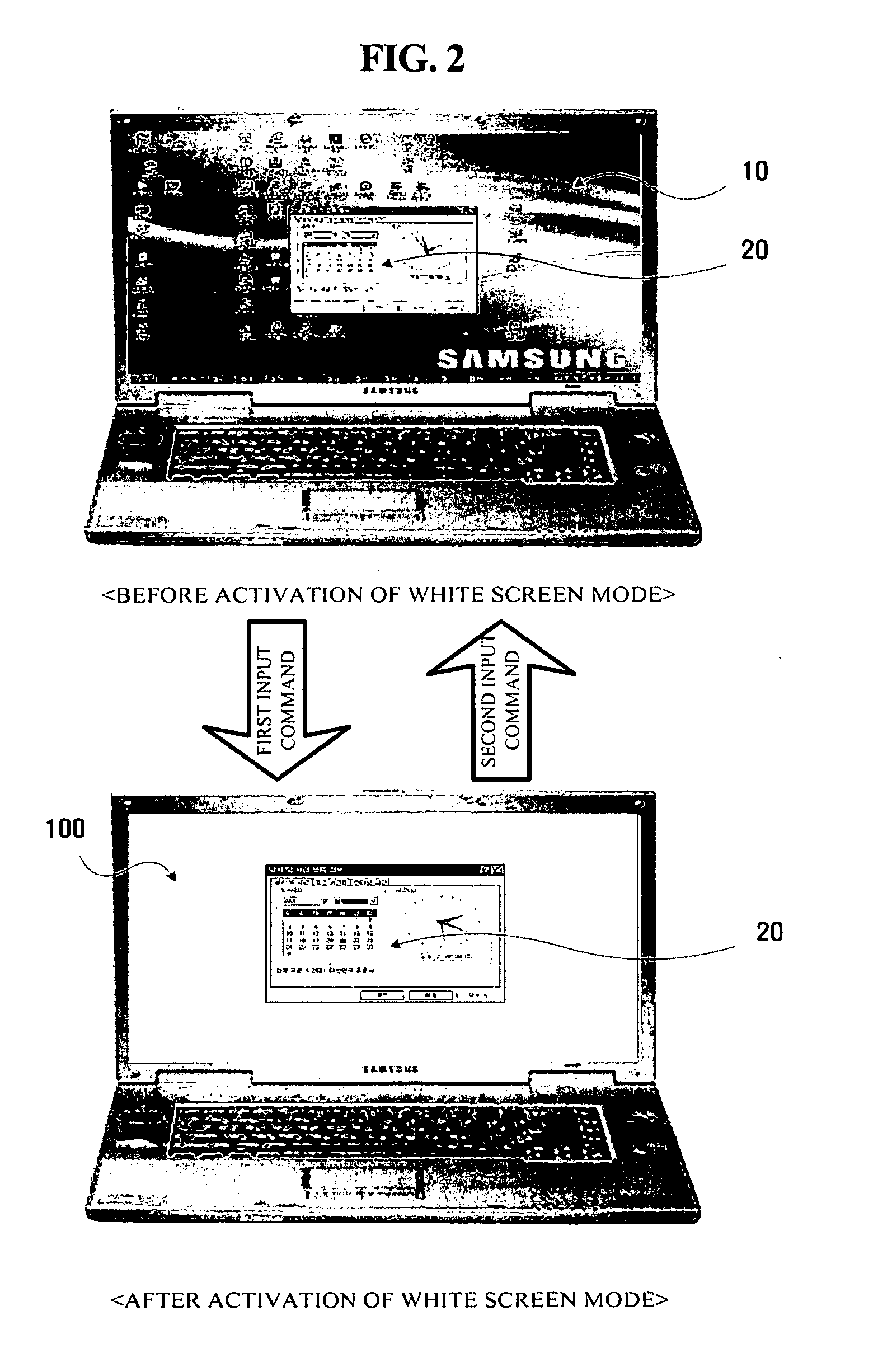 Method and apparatus for reducing power consumption in display area