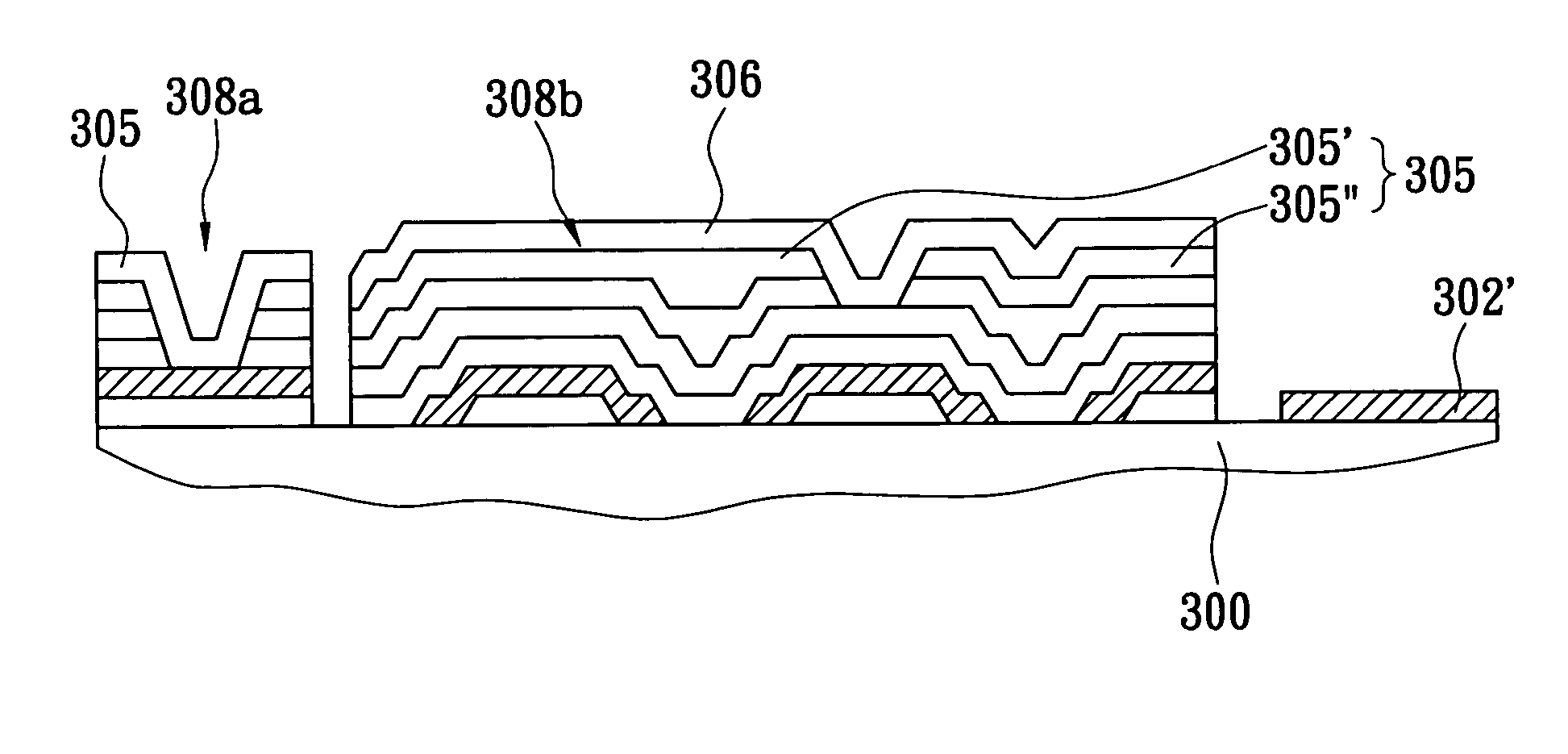 Structure of TFT electrode for preventing metal layer diffusion and manufacturing method therefor