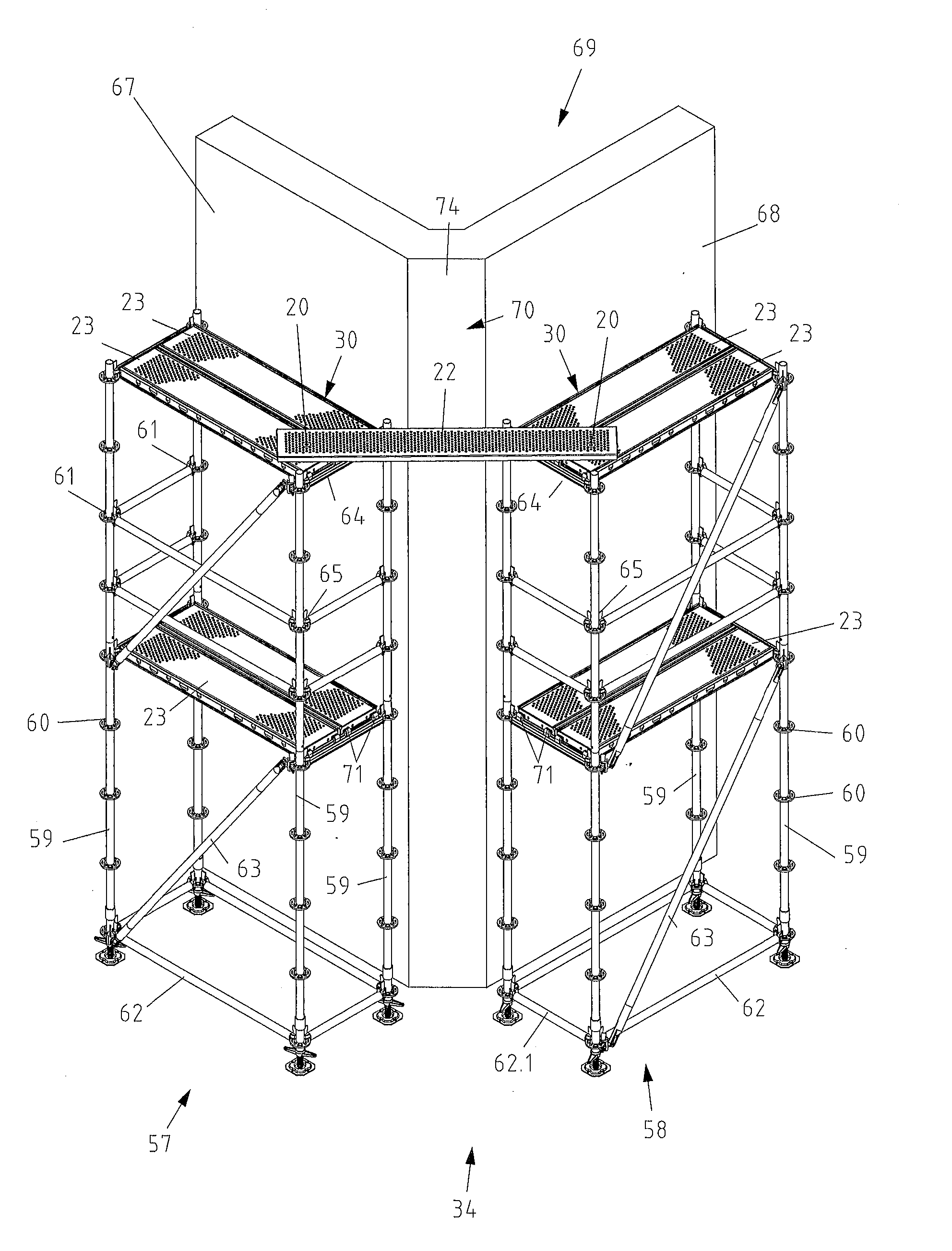 Overlap arrangement of at least two decking planks