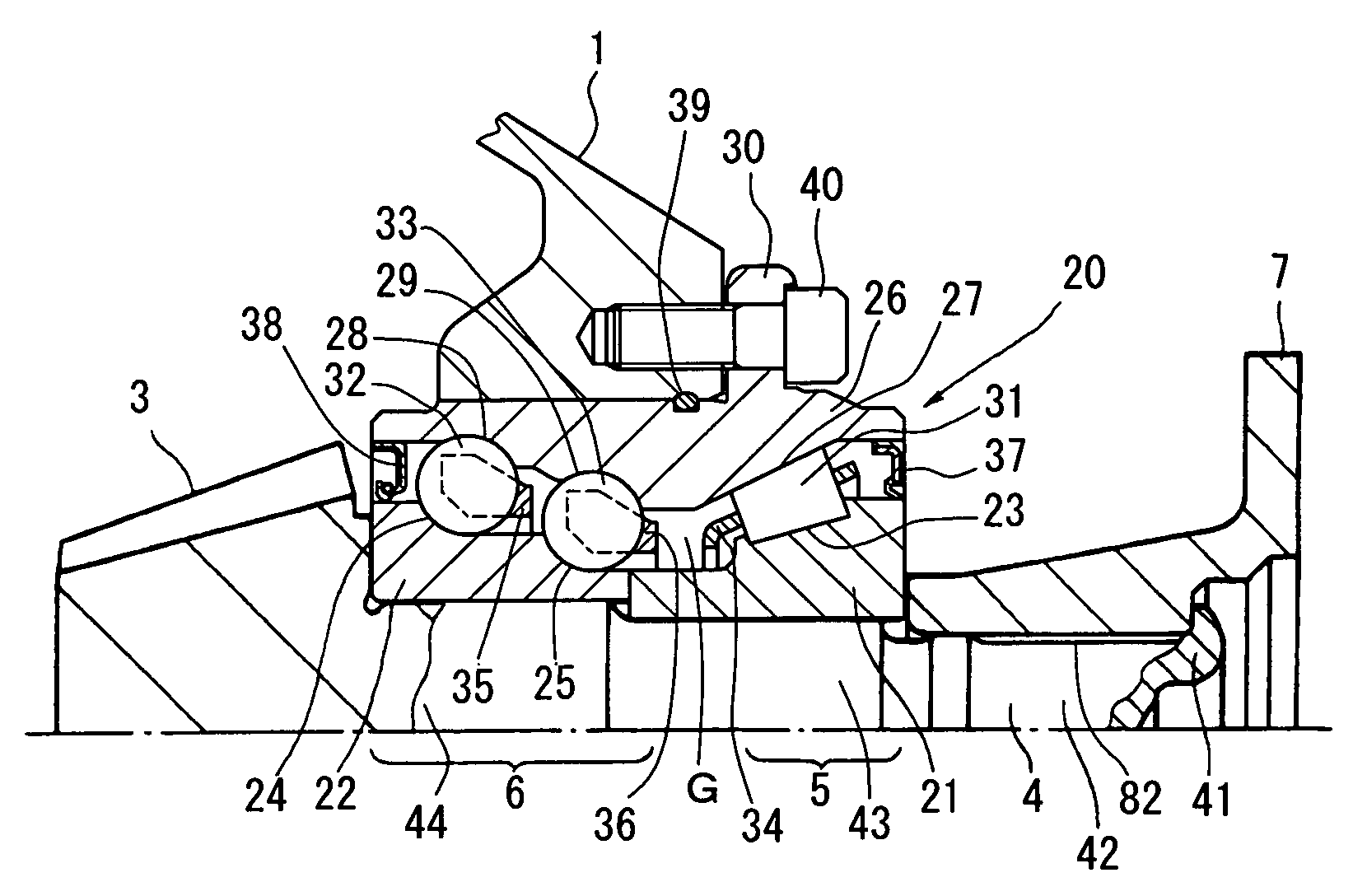 Bearing device for supporting pinion shaft